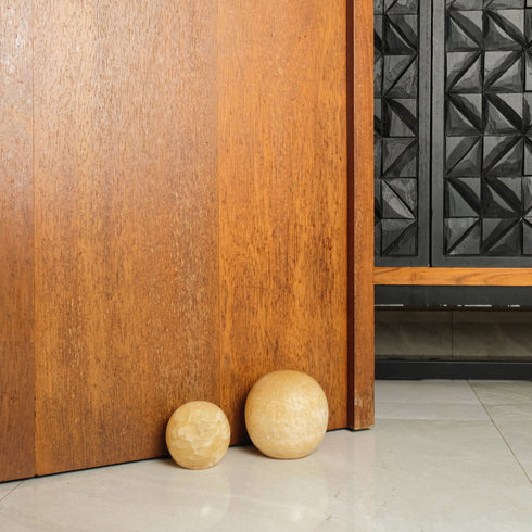 Heavy door stops in onyx